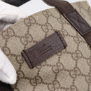 GUCCI GG Supreme Tote Bag PVC Beige Silver 141976 Auth 202691-15
