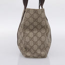 GUCCI GG Supreme Tote Bag PVC Beige Silver 141976 Auth 202691-4