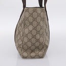 GUCCI GG Supreme Tote Bag PVC Beige Silver 141976 Auth 202691-5