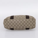GUCCI GG Supreme Tote Bag PVC Beige Silver 141976 Auth 202691-9