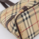 BURBERRY Nova Check Tote Bag PVC Beige Gold Auth 202693-11