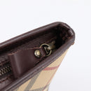 BURBERRY Nova Check Tote Bag PVC Beige Gold Auth 202693-14