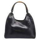 GUCCI Shoulder Bag Leather Black 106236 Auth 202694V-2