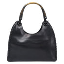 GUCCI Shoulder Bag Leather Black 106236 Auth 202694V-3