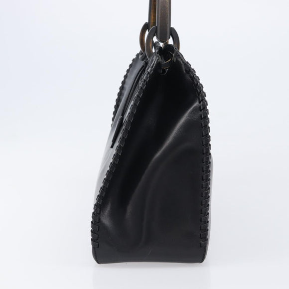 GUCCI Shoulder Bag Leather Black 106236 Auth 202694V