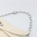 Miu Miu Matelasse Chain Shoulder Bag Leather 2way White Silver Auth 202695A-15