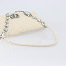 Miu Miu Matelasse Chain Shoulder Bag Leather 2way White Silver Auth 202695A-9