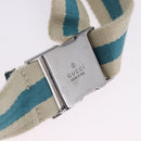 GUCCI GG Canvas Sherry Line Waist Bag Beige Silver 28566 Auth 202696A-10