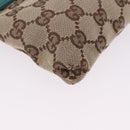 GUCCI GG Canvas Sherry Line Waist Bag Beige Silver 28566 Auth 202696A-13