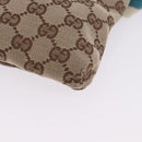 GUCCI GG Canvas Sherry Line Waist Bag Beige Silver 28566 Auth 202696A-14