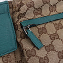 GUCCI GG Canvas Sherry Line Waist Bag Beige Silver 28566 Auth 202696A-17