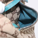 GUCCI GG Canvas Sherry Line Waist Bag Beige Silver 28566 Auth 202696A-21