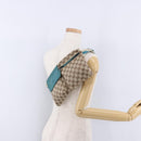 GUCCI GG Canvas Sherry Line Waist Bag Beige Silver 28566 Auth 202696A-27