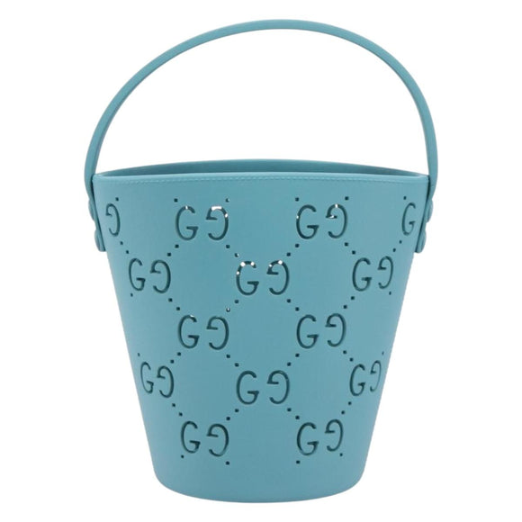 GUCCI Children's Hand Bag rubber Turquoise Blue 723051 Auth 202697M