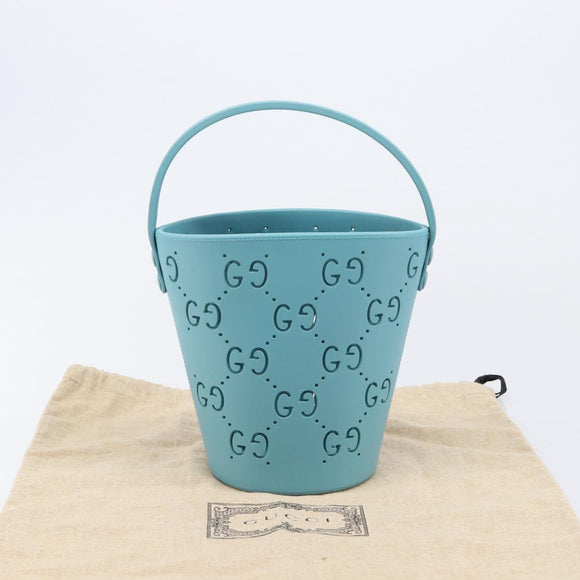 GUCCI Children's Hand Bag rubber Turquoise Blue 723051 Auth 202697M