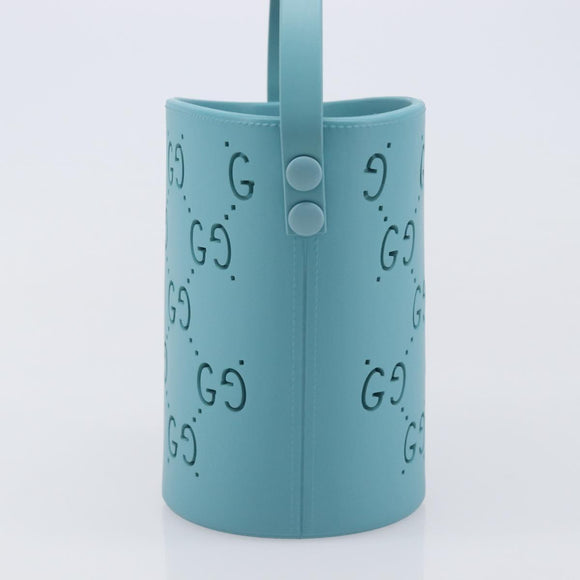 GUCCI Children's Hand Bag rubber Turquoise Blue 723051 Auth 202697M