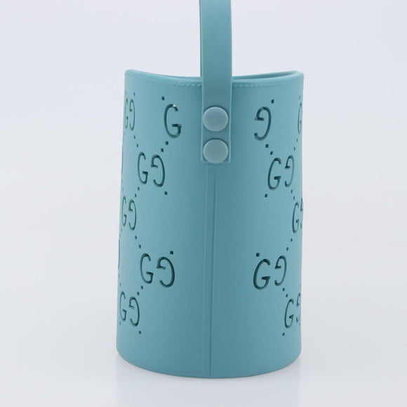 GUCCI Children's Hand Bag rubber Turquoise Blue 723051 Auth 202697M