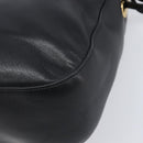 BALLY Shoulder Bag Leather Black Gold Auth 202700V-12