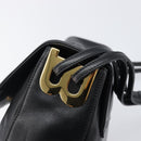 BALLY Shoulder Bag Leather Black Gold Auth 202700V-14
