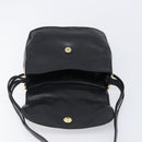 BALLY Shoulder Bag Leather Black Gold Auth 202700V-15