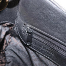 BALLY Shoulder Bag Leather Black Gold Auth 202700V-20