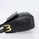 BALLY Shoulder Bag Leather Black Gold Auth 202700V-5