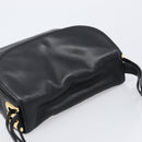 BALLY Shoulder Bag Leather Black Gold Auth 202700V-6