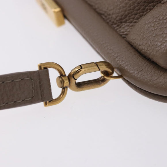 BALENCIAGA Cloud XS Shoulder Bag Leather Beige Gold 618895 Auth 202701V