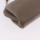BALENCIAGA Cloud XS Shoulder Bag Leather Beige Gold 618895 Auth 202701V-18