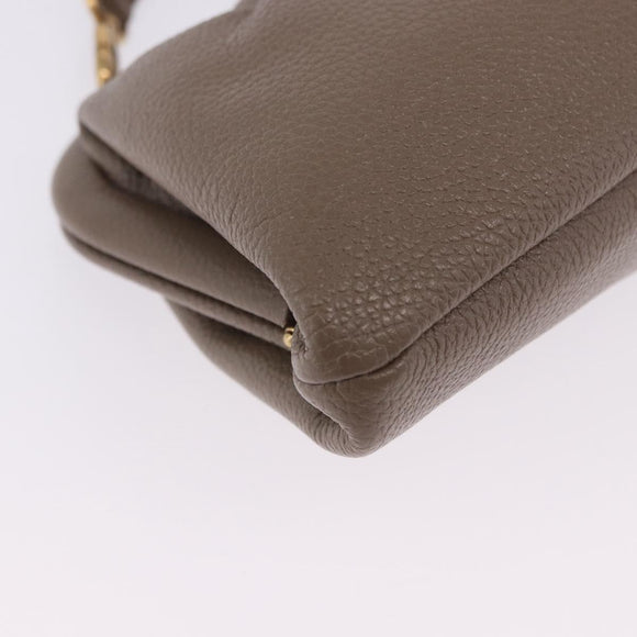 BALENCIAGA Cloud XS Shoulder Bag Leather Beige Gold 618895 Auth 202701V