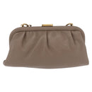 BALENCIAGA Cloud XS Shoulder Bag Leather Beige Gold 618895 Auth 202701V-2