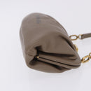 BALENCIAGA Cloud XS Shoulder Bag Leather Beige Gold 618895 Auth 202701V-3