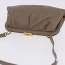 BALENCIAGA Cloud XS Shoulder Bag Leather Beige Gold 618895 Auth 202701V-6