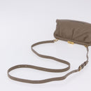 BALENCIAGA Cloud XS Shoulder Bag Leather Beige Gold 618895 Auth 202701V-7