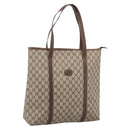 GUCCI GG Supreme Tote Bag PVC Beige Auth 202702-1