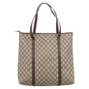 GUCCI GG Supreme Tote Bag PVC Beige Auth 202702-2