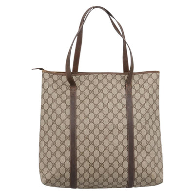 GUCCI GG Supreme Tote Bag PVC Beige Auth 202702 - 0