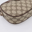 GUCCI GG Supreme Web Sherry Line Bag PVC Beige Gold 007 58 6112 Auth 202703-15