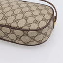 GUCCI GG Supreme Web Sherry Line Bag PVC Beige Gold 007 58 6112 Auth 202703-16