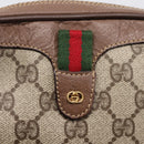 GUCCI GG Supreme Web Sherry Line Bag PVC Beige Gold 007 58 6112 Auth 202703-17