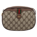 GUCCI GG Supreme Web Sherry Line Bag PVC Beige Gold 007 58 6112 Auth 202703-13