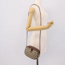GUCCI GG Supreme Web Sherry Line Bag PVC Beige Gold 007 58 6112 Auth 202703-21