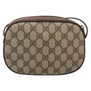 GUCCI GG Supreme Web Sherry Line Bag PVC Beige Gold 007 58 6112 Auth 202703-2