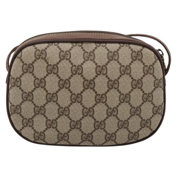 GUCCI GG Supreme Web Sherry Line Bag PVC Beige Gold 007 58 6112 Auth 202703 - 0