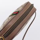 GUCCI GG Supreme Web Sherry Line Bag PVC Beige Gold 007 58 6112 Auth 202703-6