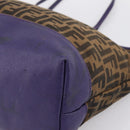FENDI Zucca Canvas Tote Bag Black Brown Auth 202705-10