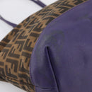 FENDI Zucca Canvas Tote Bag Black Brown Auth 202705-11