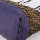 FENDI Zucca Canvas Tote Bag Black Brown Auth 202705-12