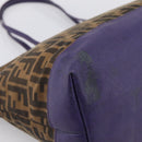 FENDI Zucca Canvas Tote Bag Black Brown Auth 202705-13