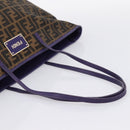 FENDI Zucca Canvas Tote Bag Black Brown Auth 202705-7